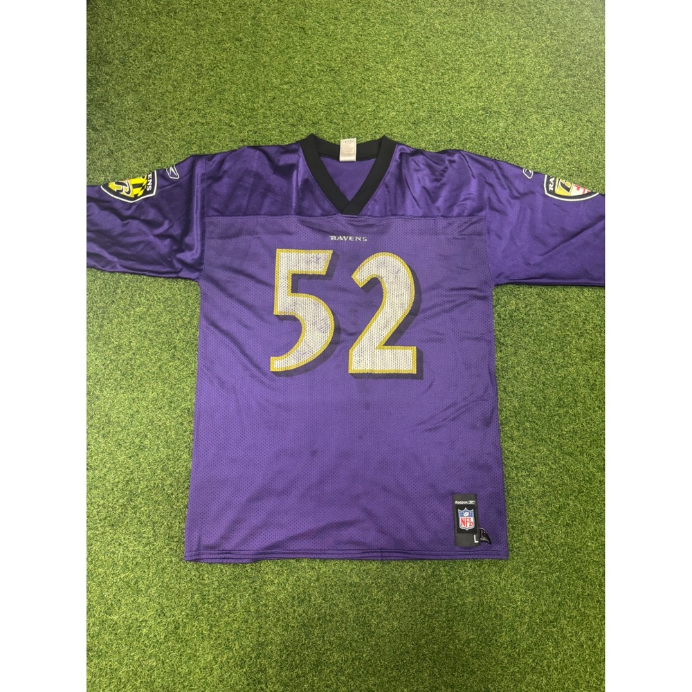 Reebok Baltimore Ravens Purple #52 Ray Lewis NFL Jersey